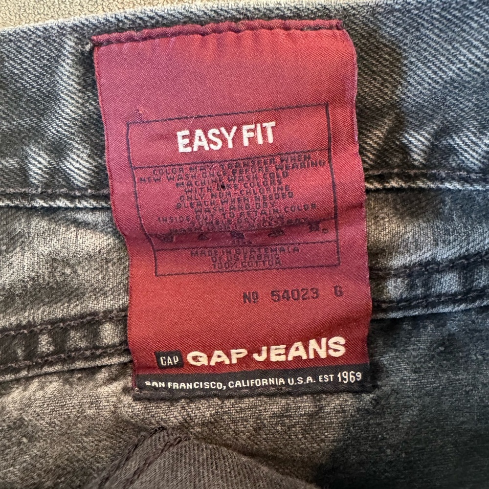 Vintage GAP Men’s Black Wash Easy Fit Jeans - Picture 6 of 7